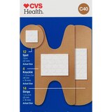 CVS Health Flexible Fabric Antibacterial Bandages, Assorted Sizes, 30 CT, thumbnail image