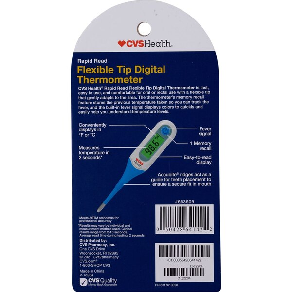 CVS Health Rapid Read Flexible Tip Digital Thermometer