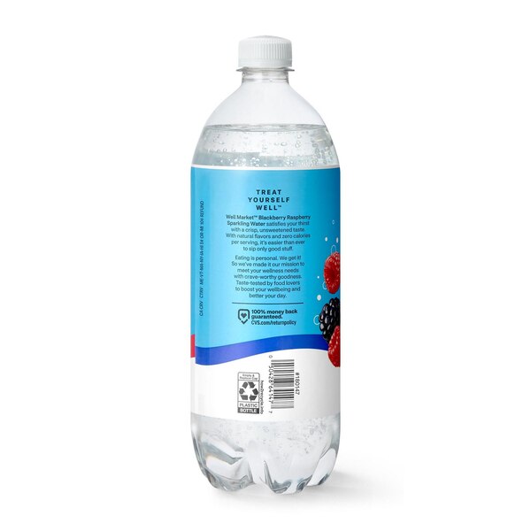 Well Market,Unsweetened Sparkling Water, Blackberry Raspberry, 33.8 oz