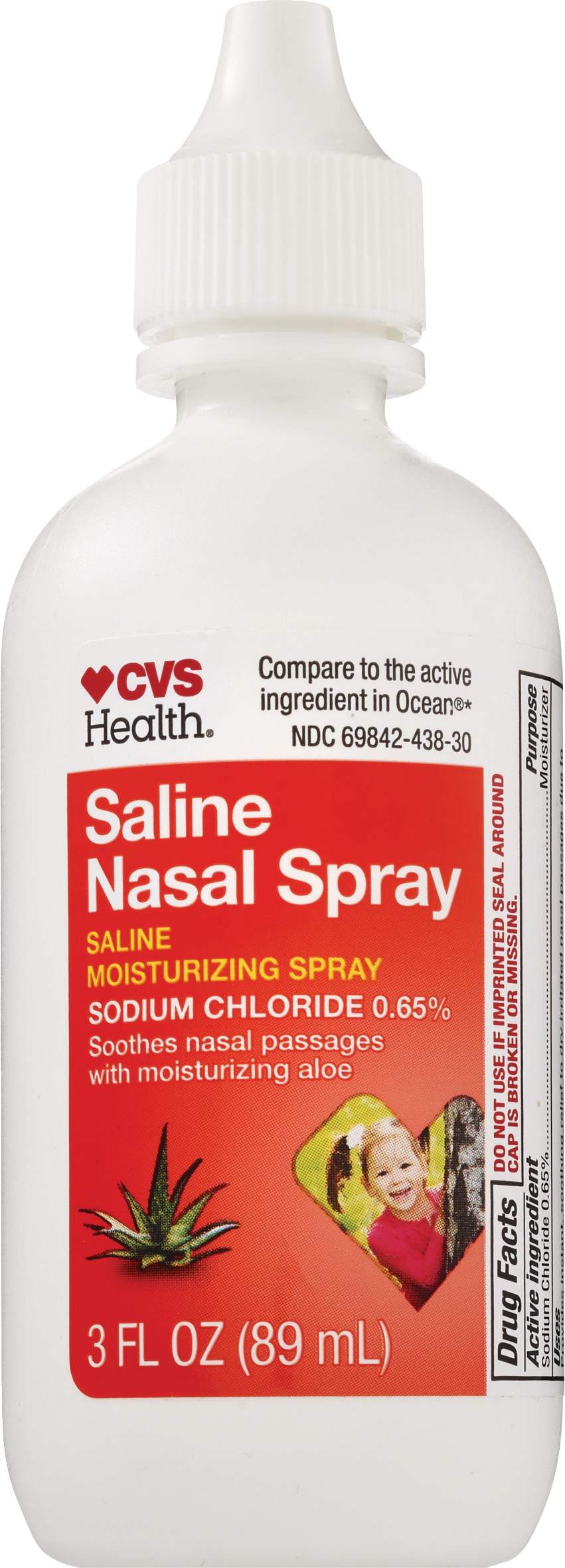CVS Health Saline Nasal Spray with Aloe, 3 OZ