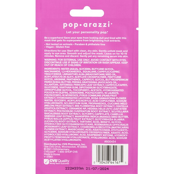 Pop-arazzi Brighten & Revive Eye Mask