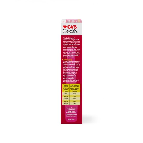 CVS Health Advanced Early Result Pregnancy Test 2 CT