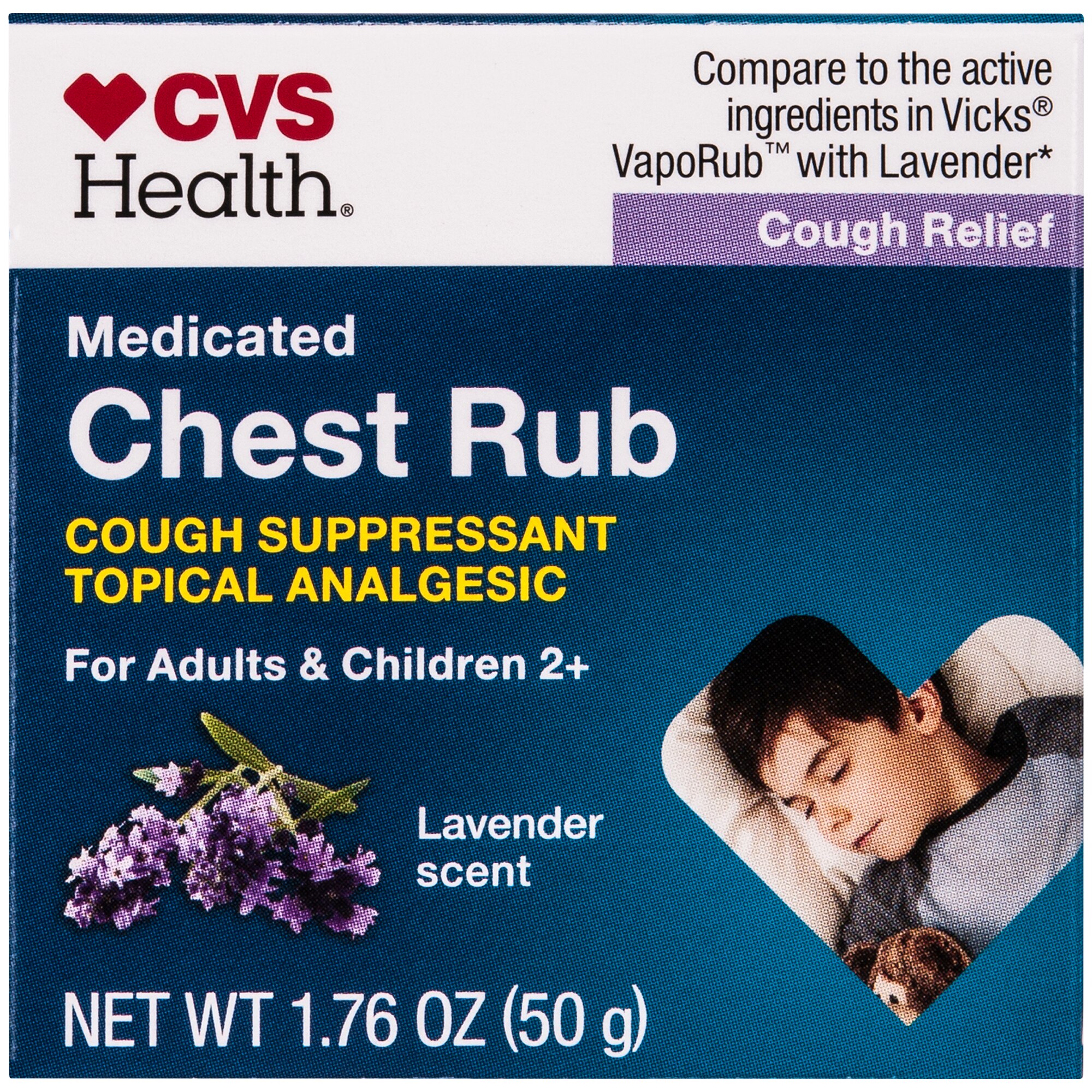 CVS Health Medicated Chest Rub, Lavender Scent, 1.76 OZ