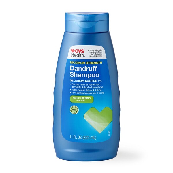 CVS Health Maximum Strength Dandruff Shampoo, Moisturizing + Aloe, 11 OZ