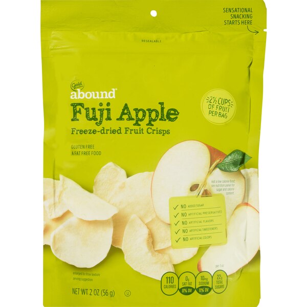 Gold Emblem Abound Freeze Dried Fuji Apple Fruit Crisps, 2 oz