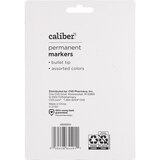 Caliber Permanent Markers, Bullet Tip, Assorted Colors, 4 Pack, thumbnail image