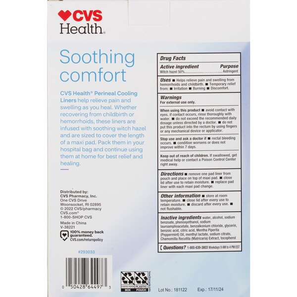 CVS Health Perineal Cooling Liners