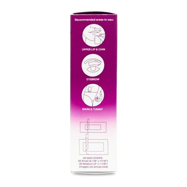 CVS Health Hair Removal Wax Strips For Face & Bikini, 40 CT