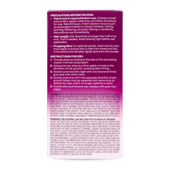 CVS Health Hair Removal Wax Strips For Face & Bikini, 40 CT