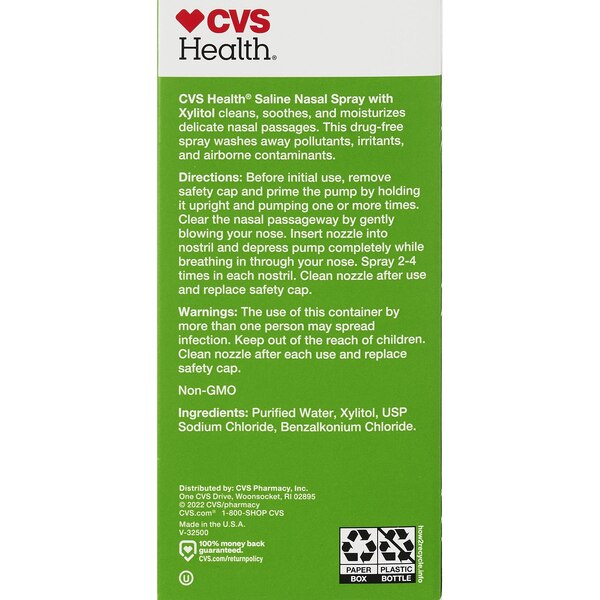 CVS Health Saline Nasal Spray with Xylitol, 1.5 OZ