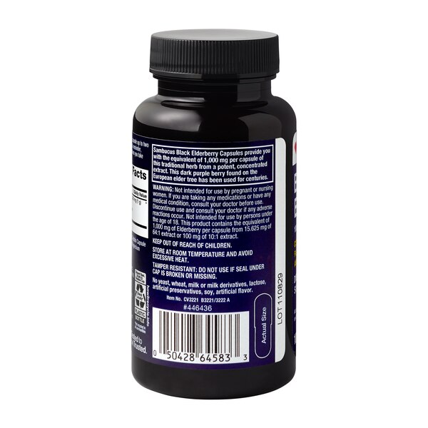 CVS Health Black Elderberry Capsules, 100 CT