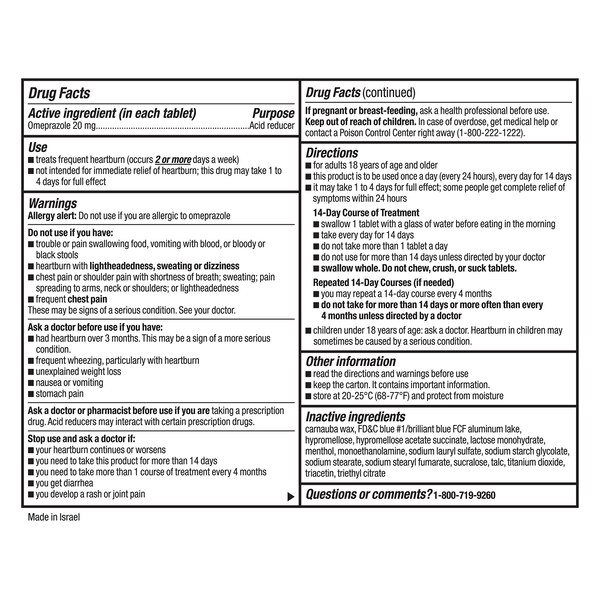 CVS Health Omeprazole Delayed Release Tablets
