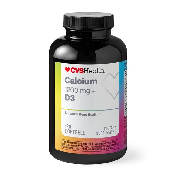 CVS Health Calcium + Vitamin D3 Softgels, 120 CT