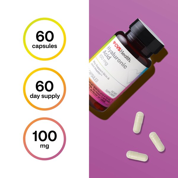 CVS Health Hyaluronic Acid Capsules, 60 CT