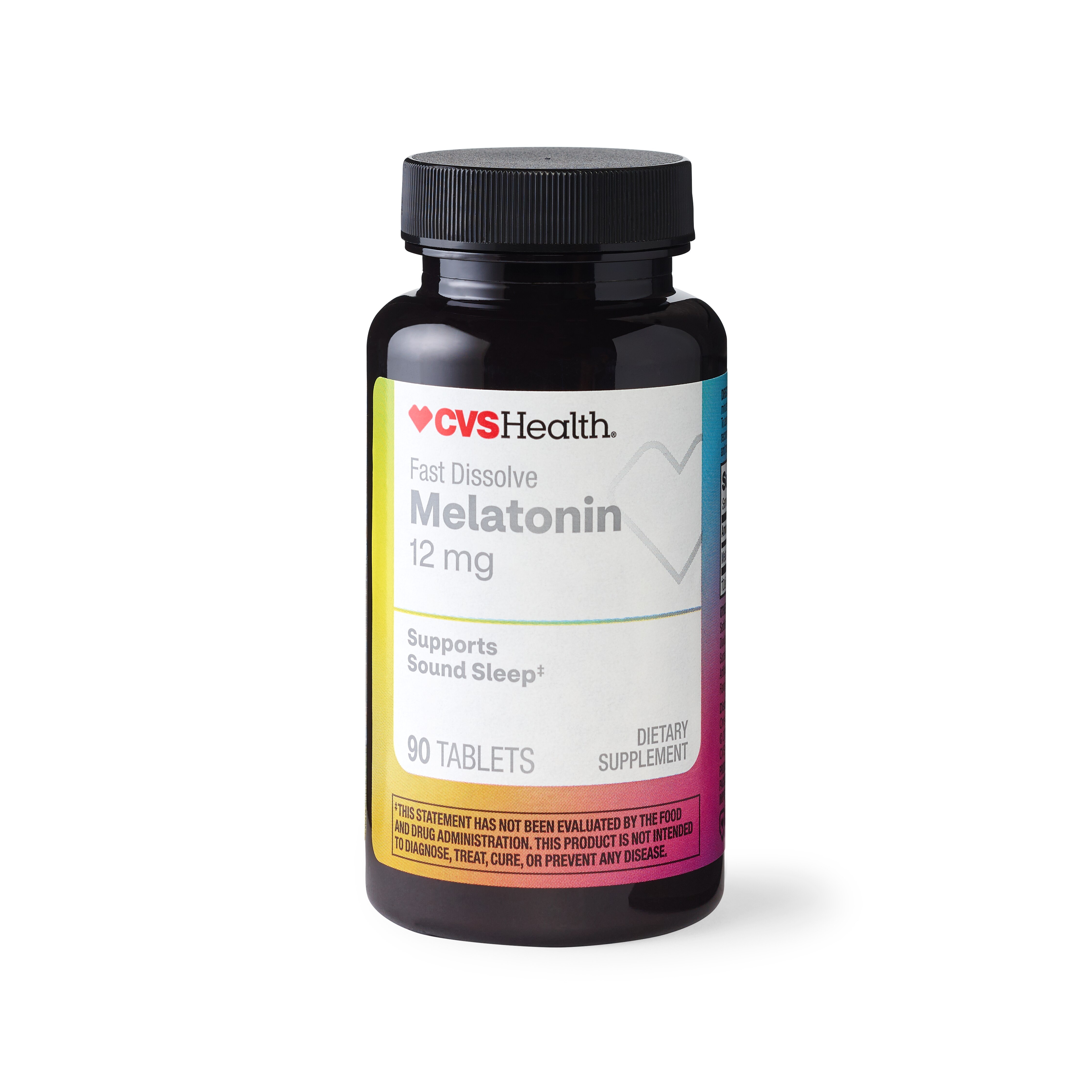 CVS Health Melatonin 12mg Fast Dissolve Tablets, 90 CT