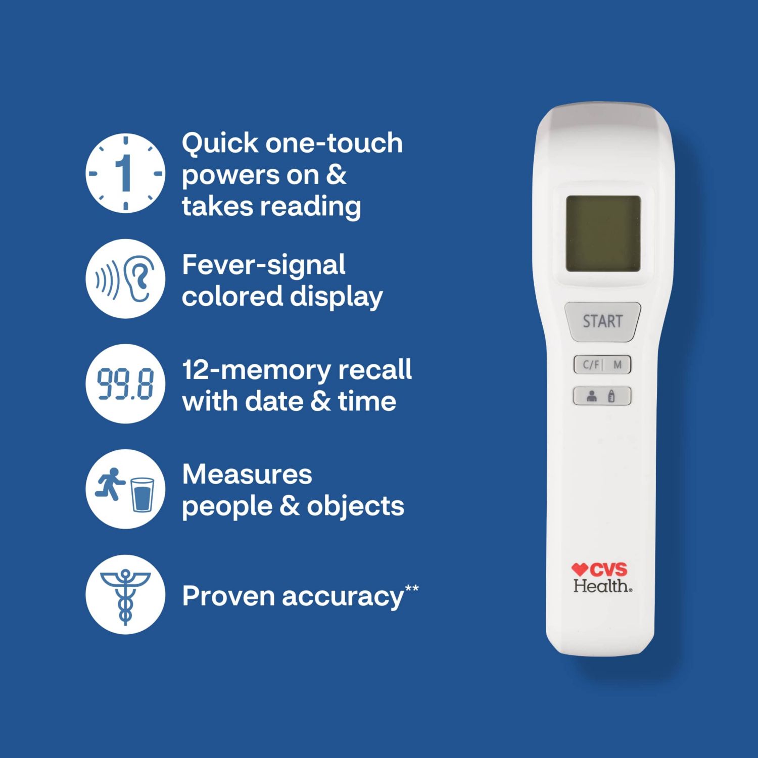 CVS Health One Touch Non Contact Infrared Thermometer
