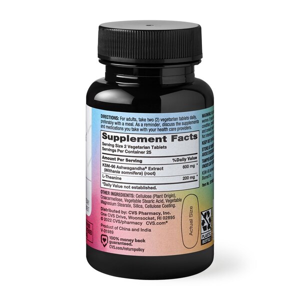 CVS Health Ashwagandha & L-Theanine Tablets, 50 CT