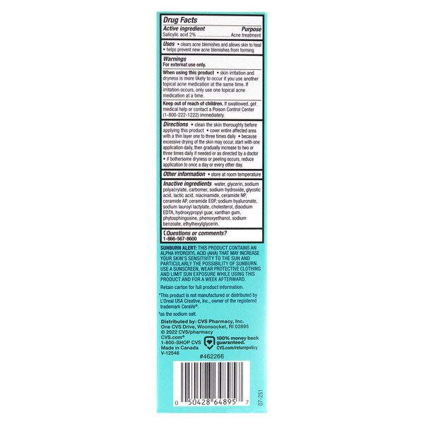 CVS Health Acne Control Gel Saclicylic Acid 2% Treatment, 1.35 OZ