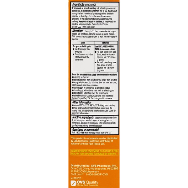 CVS Health Arthritis Pain Reliever Gel