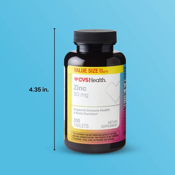 CVS Health Zinc Tablets, 200 CT