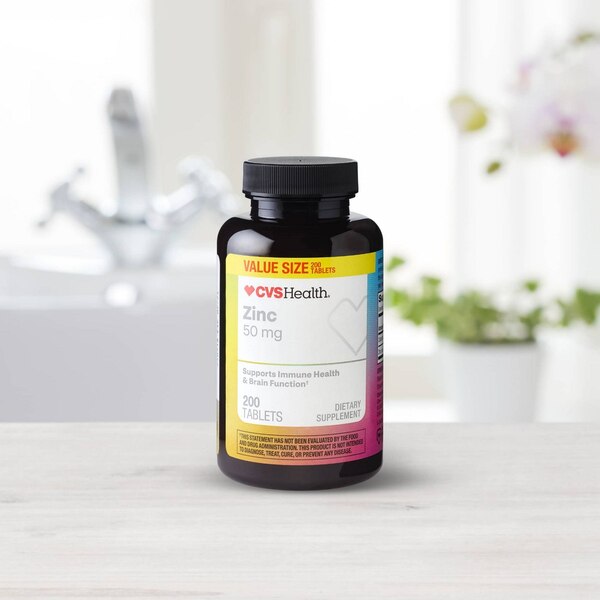 CVS Health Zinc Tablets, 200 CT