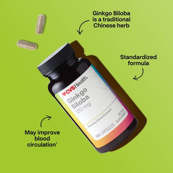 CVS Health Gingko Biloba Capsules, 100 CT