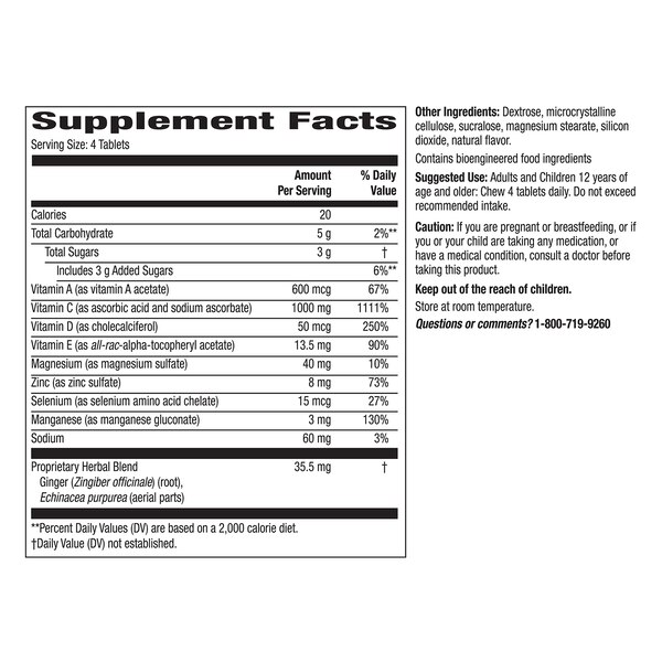 CVS Health AirShield Immunity Chewable Tablets, Citrus, 64 CT