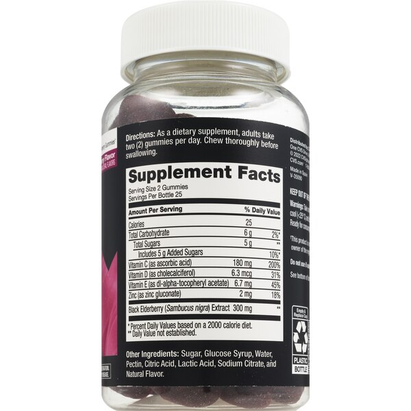 CVS Health AirShield Gummies, Elderberry, 50 CT