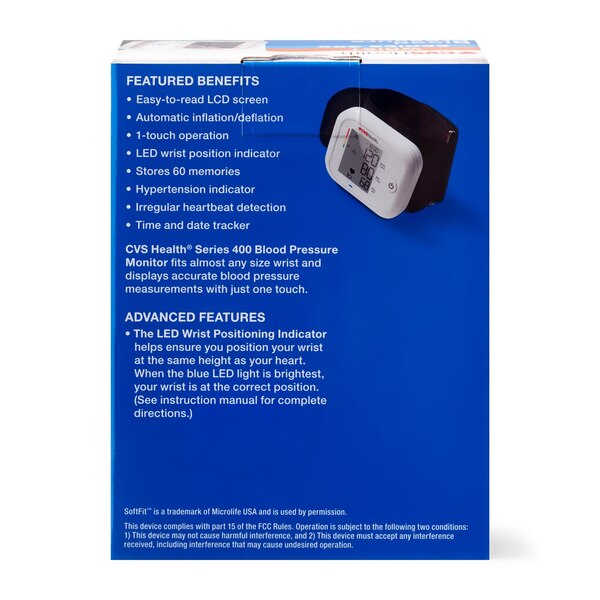 CVS Health Series 400W - Tensiómetro de muñeca