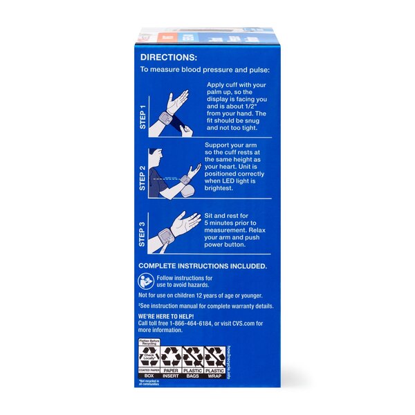CVS Health Series 400W - Tensiómetro de muñeca