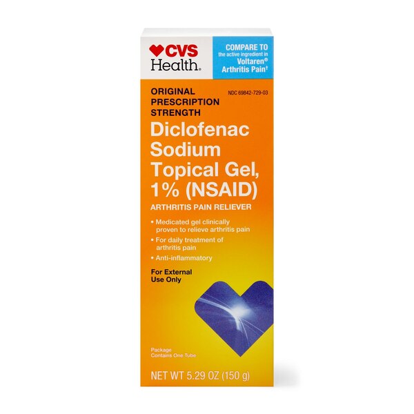 CVS Health Arthritis Pain Relief Diclofenac Sodium Topical Gel 1%, 5.29 OZ