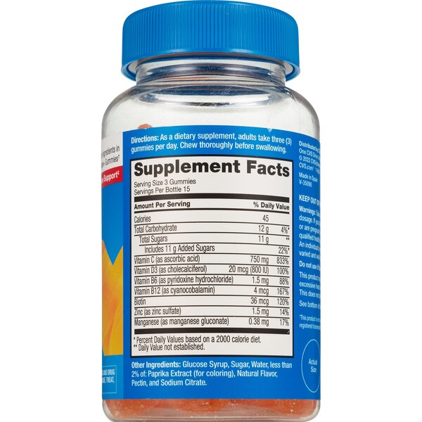 CVS Health Immunity Gummies, Orange, 45 CT