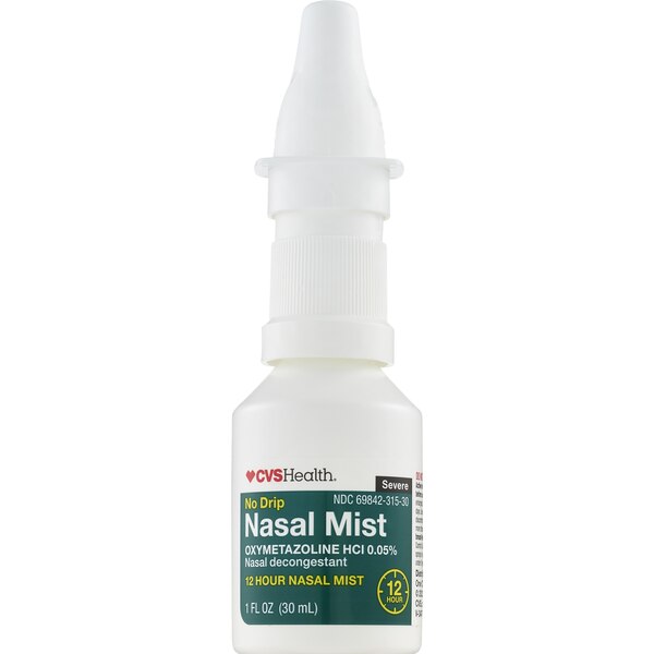 CVS Health 12HR No Drip Nasal Mist Oxymetazoline HCl 0.05%, 1 OZ