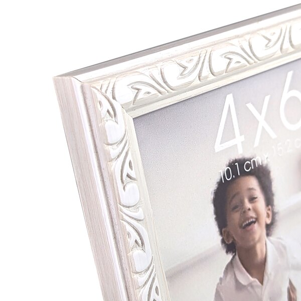 House To Home White Ornate Picture Frame, 4 x 6 in
