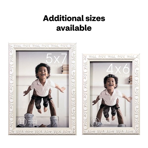 House To Home White Ornate Picture Frame, 4 x 6 in