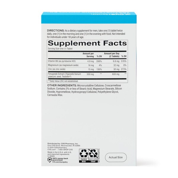 CVS Health Men's Testosterone Complex, 30 CT