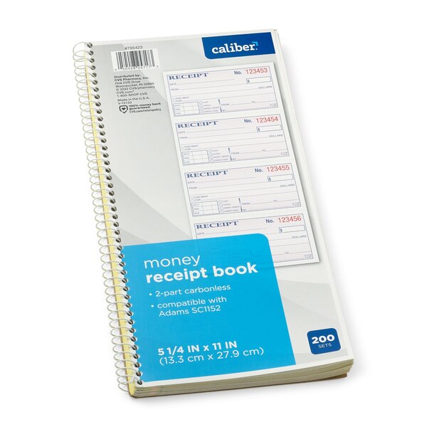 Caliber Money Rent Receipts, 200CT