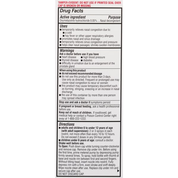 CVS Health 12HR Sinus Nasal Spray Oxymetazoline HCI 0.05%, 0.75 OZ