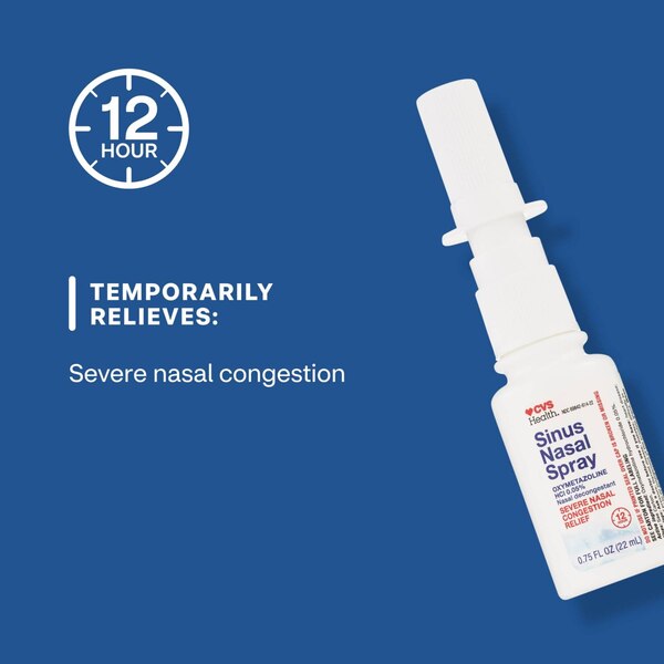 CVS Health 12HR Sinus Nasal Spray Oxymetazoline HCI 0.05%, 0.75 OZ