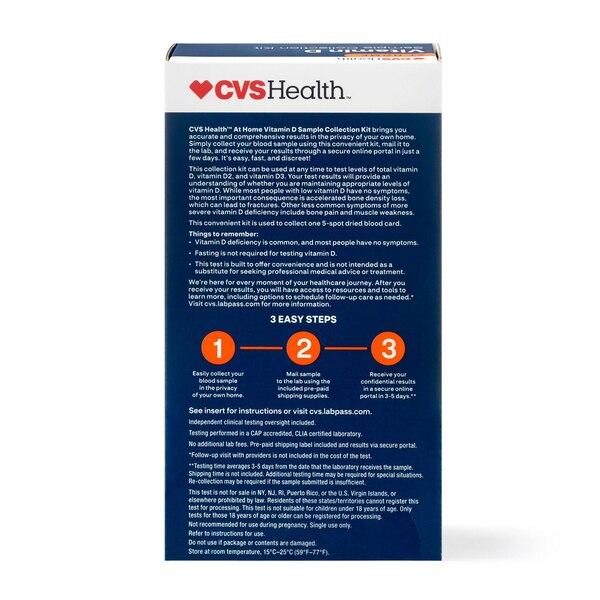 CVS Health At Home Vitamin D Test Kit, 1 CT