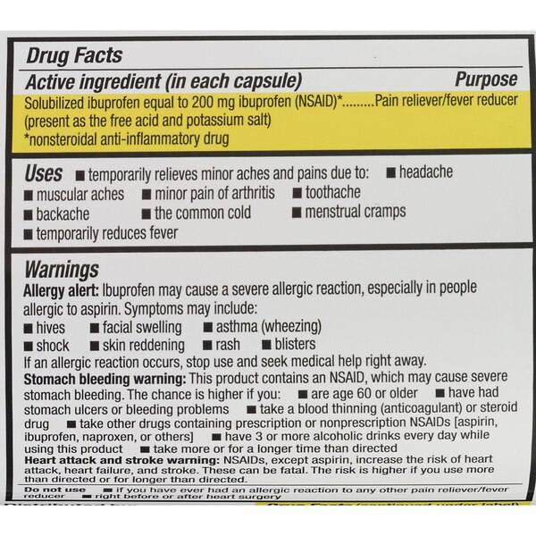 CVS Health Ibuprofen 200 MG Liquid Filled Softgels, 200 MG