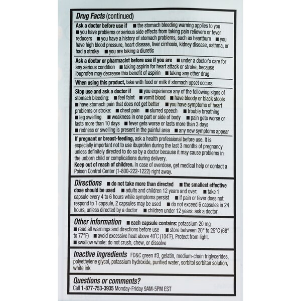 CVS Health Ibuprofen 200 MG Liquid Filled Softgels, 200 MG