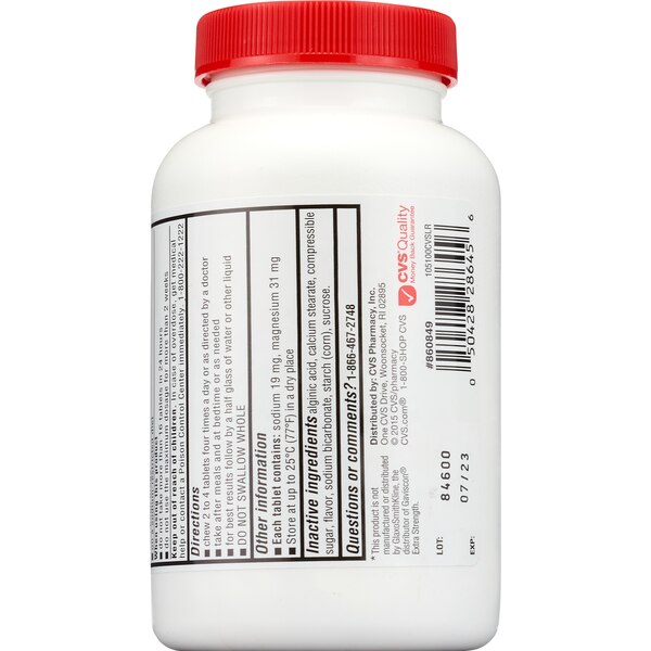 CVS Health Extra Strength Heartburn Relief Chewable Tablets