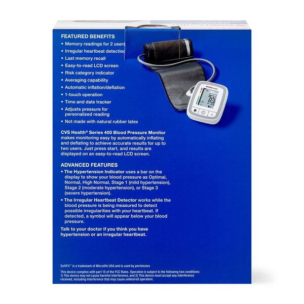 CVS Health Upper Arm 400 Series Blood Pressure Monitor