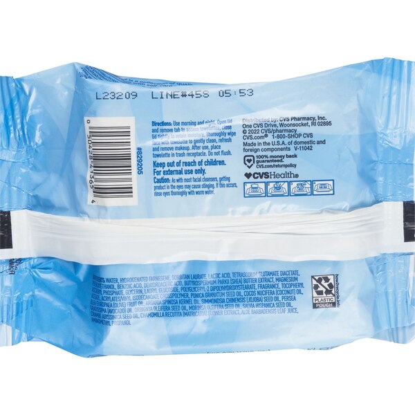 CVS Beauty Makeup Remover Towelettes, 25/Pack