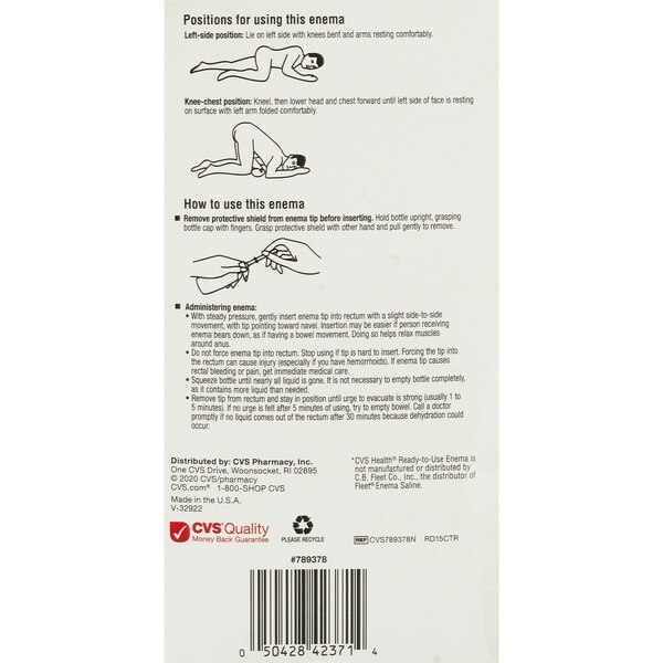 CVS Health Disposable Enema, Latex Free