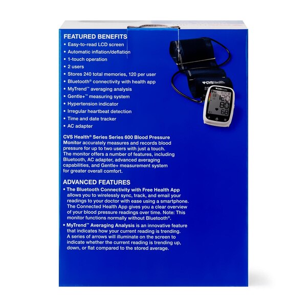 CVS Health Series 600 Upper Arm Blood Pressure Monitor