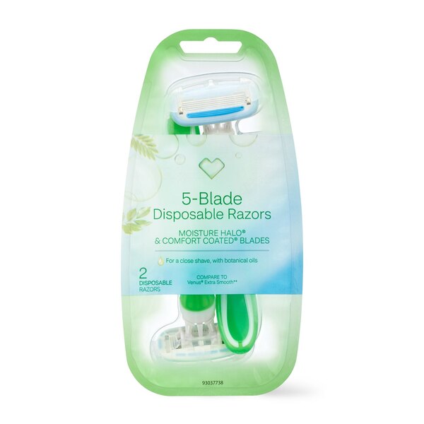 CVS Beauty 5-Blade Disposable Razors, 2 CT