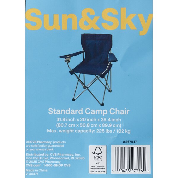 Sun & Sky Standard Camp Chair, Dark Blue