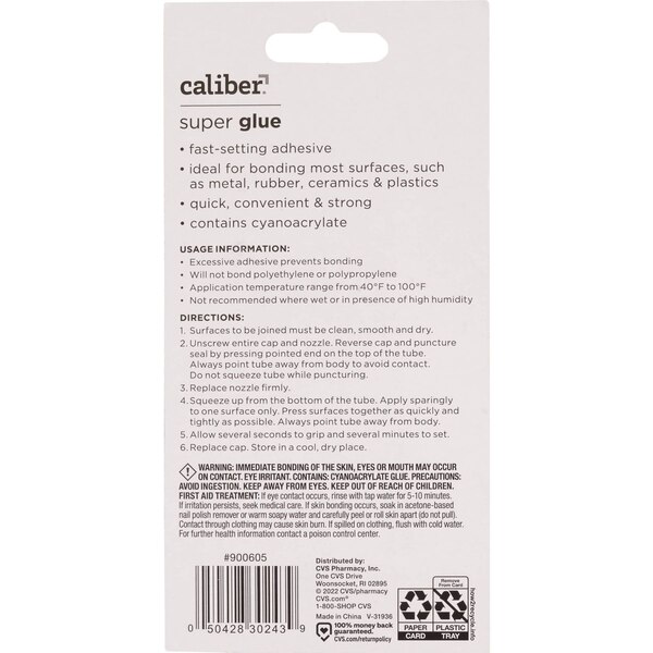 Caliber Instant Super Glue 2-Pack